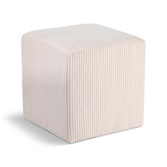 Roy Beige Microsuede Fabric Ottoman/Stool