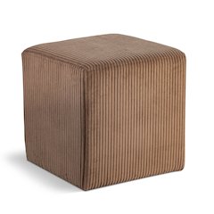 Roy Brown Microsuede Fabric Ottoman/Stool