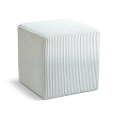 Roy Cream Microsuede Fabric Ottoman/Stool