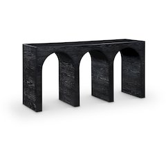 June Black Oak Console Table