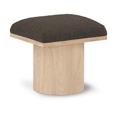 Pavilion Brown Boucle Fabric Bench/Stool