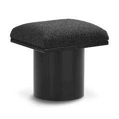 Pavilion Black Boucle Fabric Bench/Stool