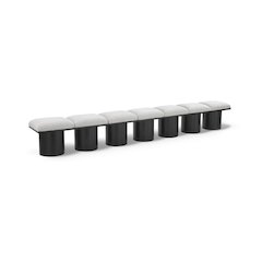 Pavilion Cream Boucle Fabric Bench