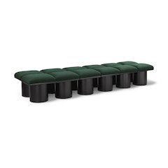 Pavilion Green Boucle Fabric Bench