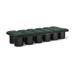 Pavilion Green Boucle Fabric Bench