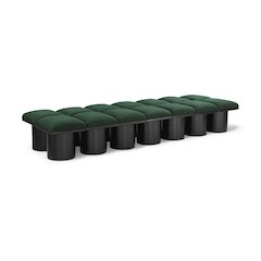 Pavilion Green Boucle Fabric Bench