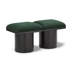 Pavilion Green Boucle Fabric Bench