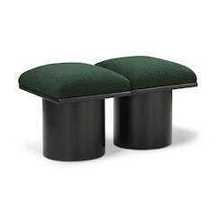Pavilion Green Boucle Fabric Bench