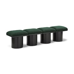 Pavilion Green Boucle Fabric Bench
