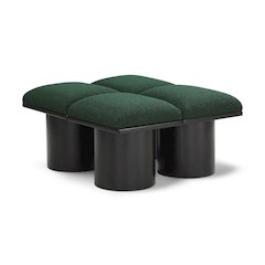 Pavilion Green Boucle Fabric Bench