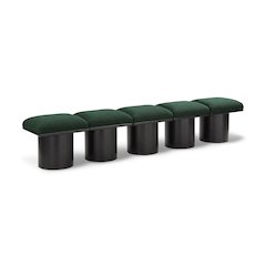 Pavilion Green Boucle Fabric Bench