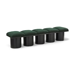 Pavilion Green Boucle Fabric Bench