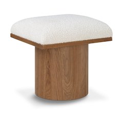 Pavilion Cream Boucle Fabric Bench/Stool