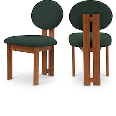 Napa Green Boucle Fabric Dining Chair, Set of 2