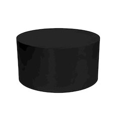 Contemporary Matte Black Coffee Table with Drum Legs and Modern Style