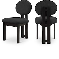 Napa Black Boucle Fabric Dining Chair, Set of 2
