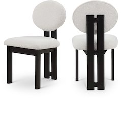 Napa Cream Boucle Fabric Dining Chair, Set of 2