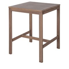 Natural Acacia Wood Outdoor Square Bar Table with Contemporary Style