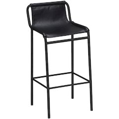 Dax Black Vegan Leather Counter Stool