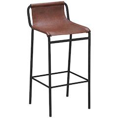 Dax Brown Vegan Leather Counter Stool