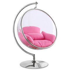 Luna Pink Durable Fabric Acrylic Swing Chair
