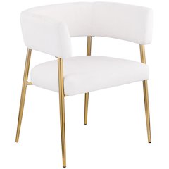 Creston Cream Durable Linen Textured Fabric Dining Chair