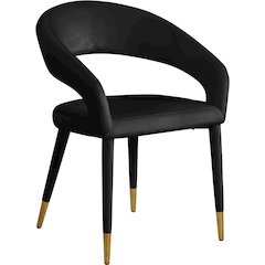 Destiny Black Velvet Dining Chair