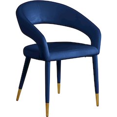 Destiny Navy Velvet Dining Chair