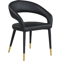Destiny Black Vegan Leather Dining Chair