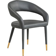 Destiny Grey Vegan Leather Dining Chair