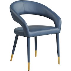 Destiny Navy Vegan Leather Dining Chair