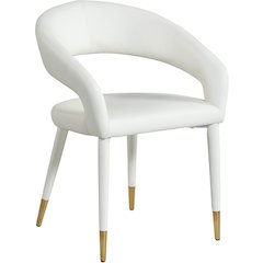 Destiny White Vegan Leather Dining Chair