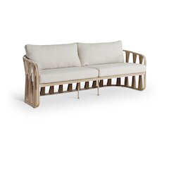 San Pietro 90.5" Beige Waterproof Fabric Outdoor Sofa