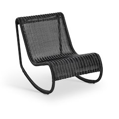 Antigua Black Wicker Outdoor Patio Rocking Chair