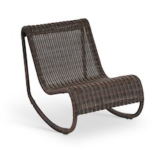 Antigua Brown Wicker Outdoor Patio Rocking Chair