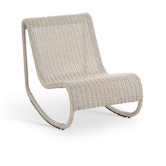 Antigua Cream Wicker Outdoor Patio Rocking Chair