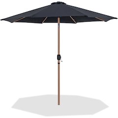 Fiji Black Fabric Patio Umbrellas