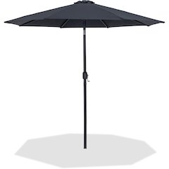 Fiji Black Fabric Patio Umbrellas