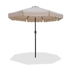 Amalfi Beige With Cream Piping Fabric Patio Umbrellas