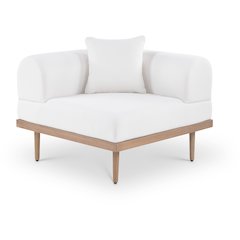 Laguna Cream Water Resistant Fabric Outdoor Modular Corner Chair
