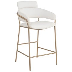 Yara Cream Vegan Leather Counter Stool