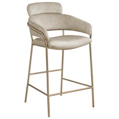 Yara Stone Velvet Counter Stool