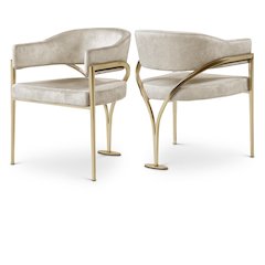 Madelyn Stone Velvet Dining Chair, Set of 2