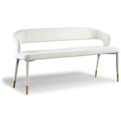 Destiny Cream Velvet Bench
