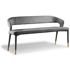 Destiny Grey Velvet Bench