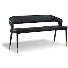Destiny Black Vegan Leather Bench