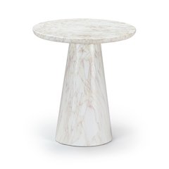 Cassino White Concrete Indoor/Outdoor End Table
