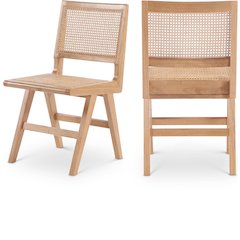 Preston Natural Wood Dining Side Chair, Set of 2