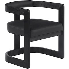 Manchester Black Vegan Leather Dining Chair