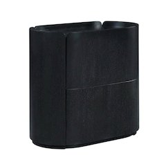 Contemporary Nightstand in Black Finish with Modern Design